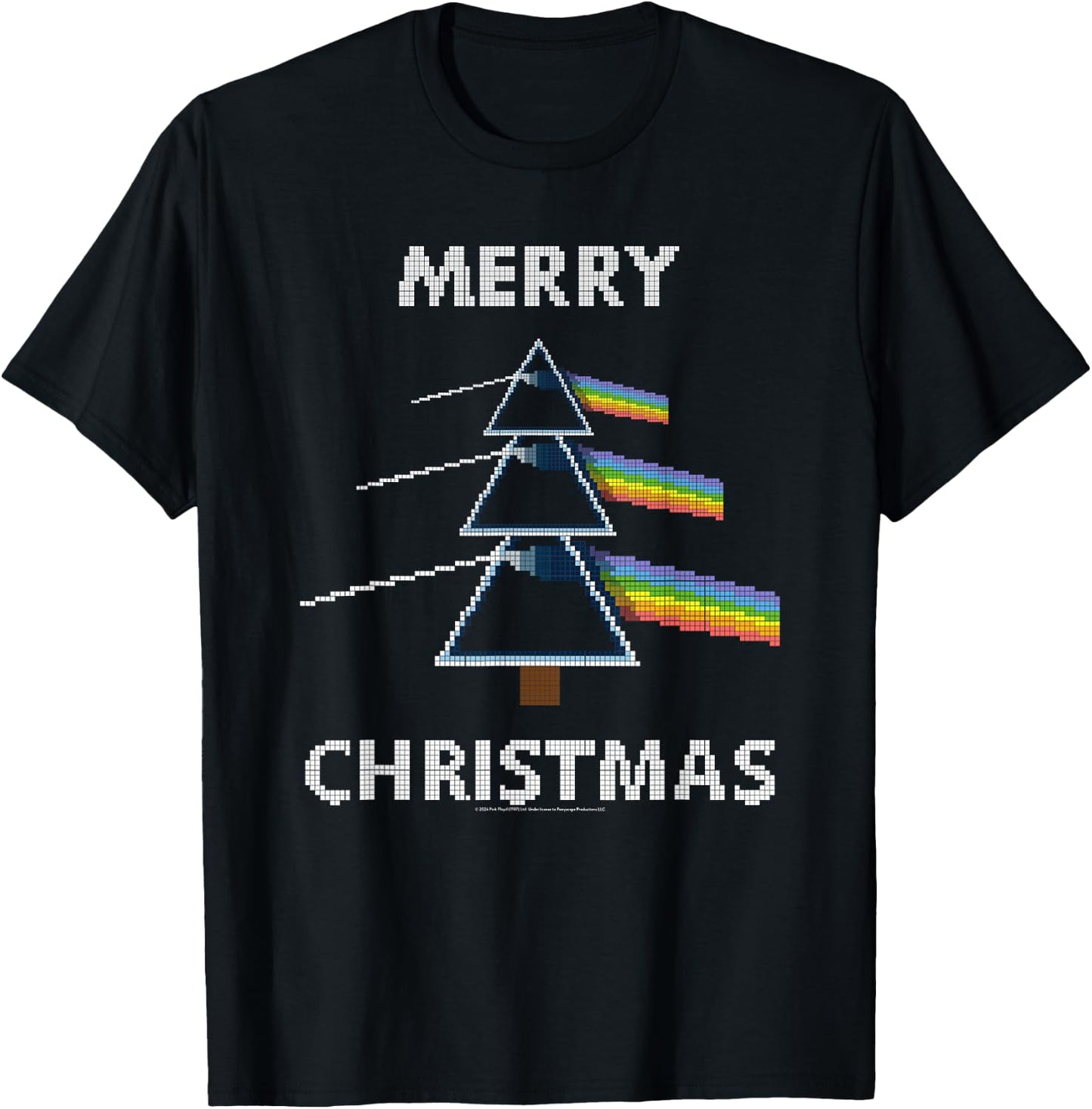 Pink Floyd The Dark Side of the Moon Prism Christmas Tree , black T-Shirt - T-Shirt | Black