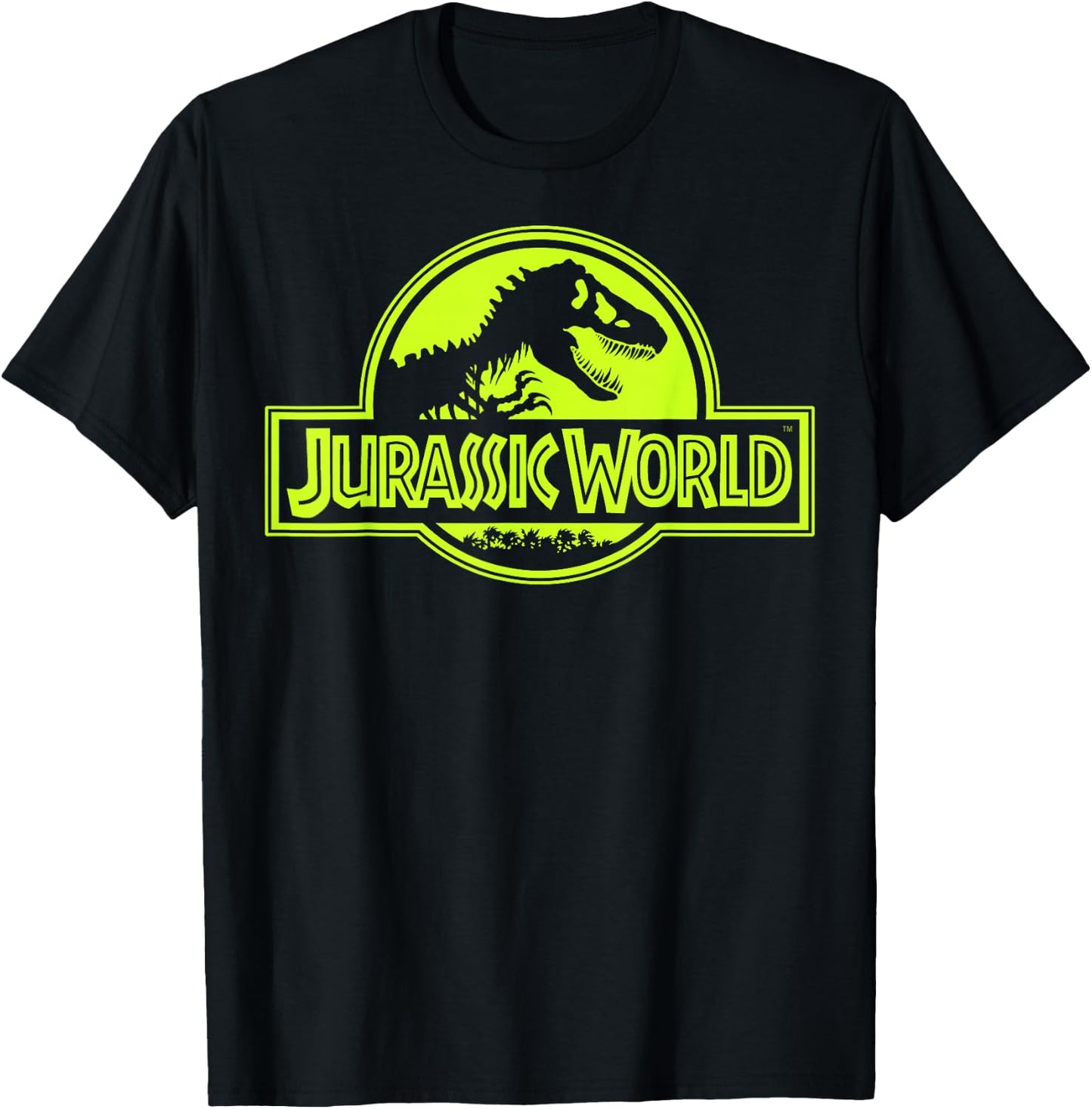 Jurassic World Neon Green Classic Logo T-Shirt - T-Shirt | Black