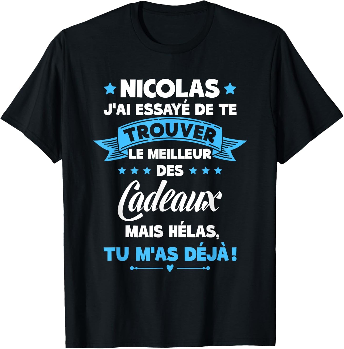 Best Nicolas Of The World Super Nicolas Birthday Gift , Black, S T-Shirt - T-Shirt | Black