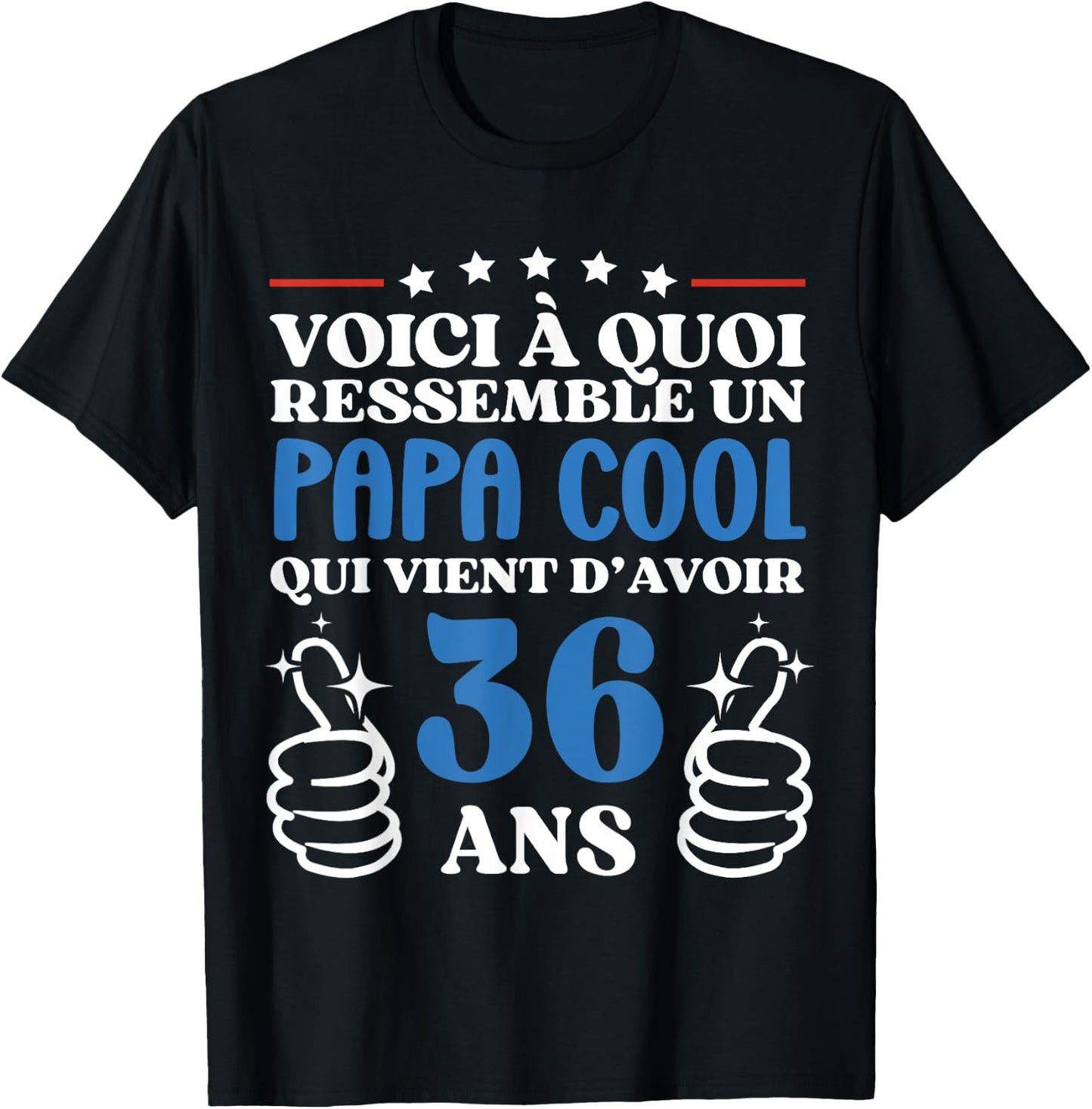 36 Years Funny Birthday Dad Cool Gift, Black, S T-Shirt - T-Shirt | Black