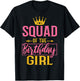 Squad of the Birthday Girl Cute Pink Matching Family Party T-Shirt - T-Shirt | Black