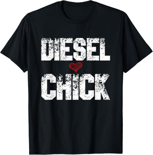 Women's Diesel Chick Trucker - Truck Drivers Gift T-Shirt - T-Shirt | Black