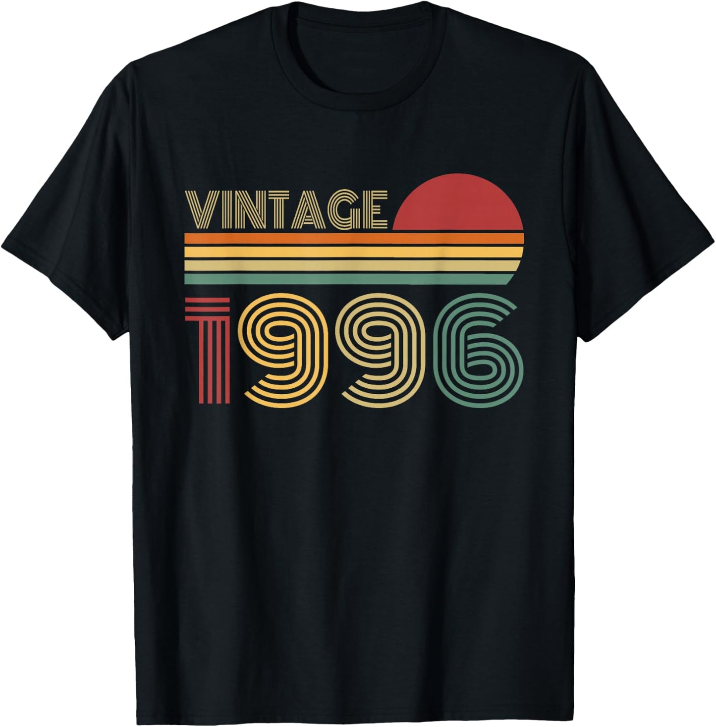 30 Ans Anniversaire Cadeau Rétro Vintage 1996 Hommes Femmes T-Shirt - T-Shirt | Black
