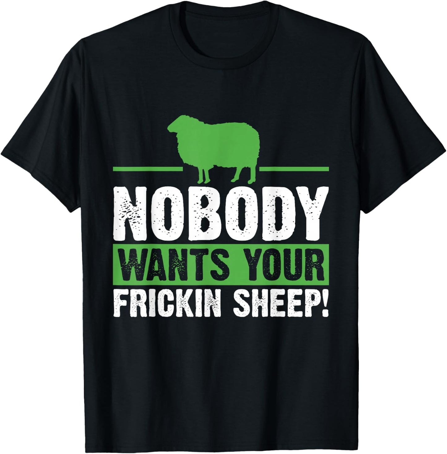 Nobody Wants Your Sheep Board Game Geek Nerd Joke T-Shirt - T-Shirt | Black