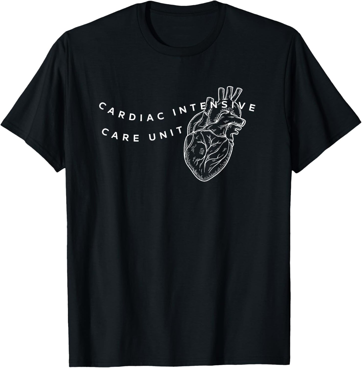 Cardiology CICU Nurse Cardiac Sonographer Cardiology Unit , Small, Black T-Shirt - T-Shirt | Black
