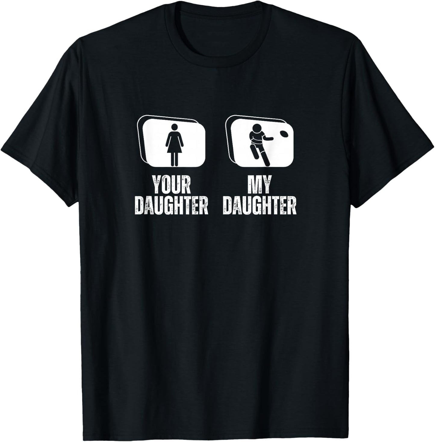 Rugby Player Your Daughter My Daughter Proud Dad Mom Rugby T-Shirt - T-Shirt | Black
