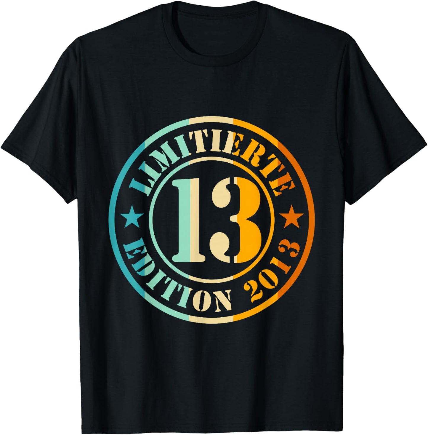 13. Geburtstag Junge Mädchen Limited Edition 2013 Jahre T-Shirt - T-Shirt | Black