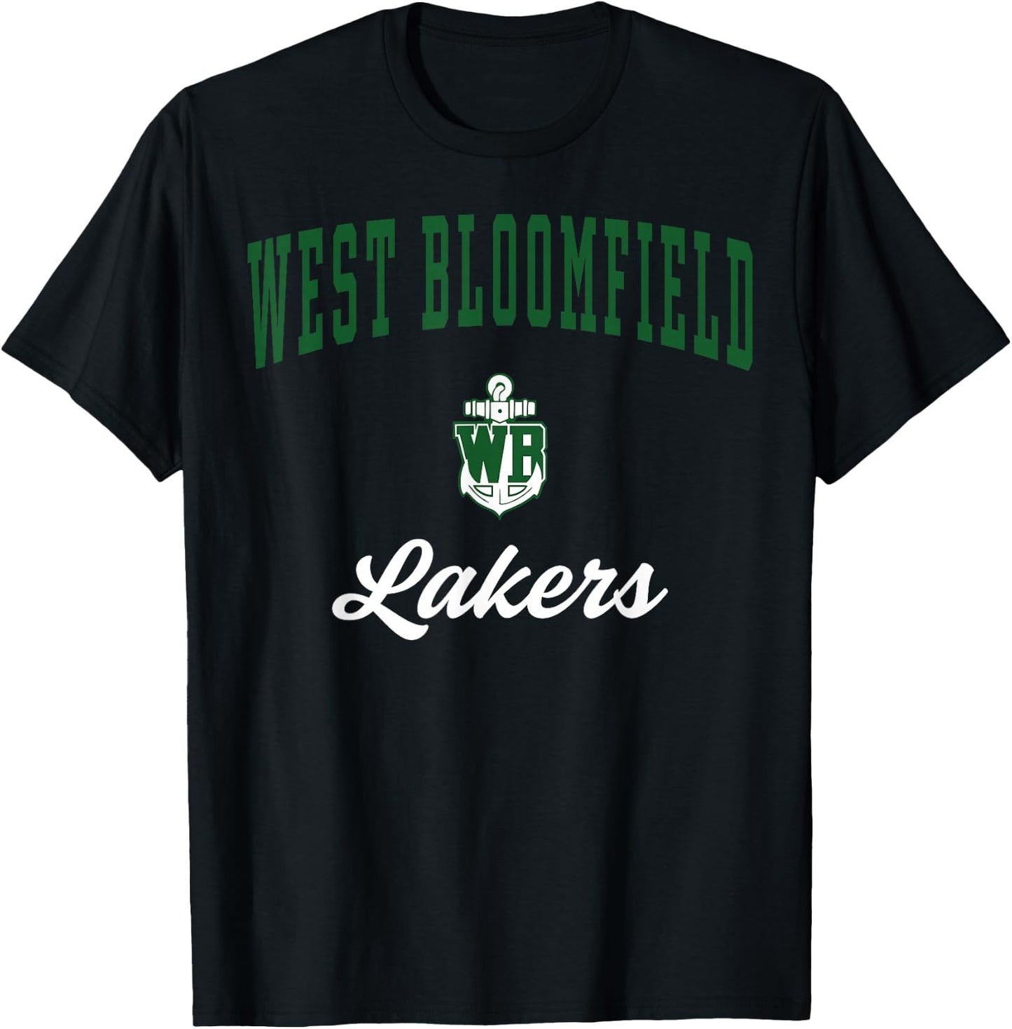 West Bloomfield High School Lakers T-Shirt - T-Shirt | Black