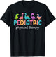 Pediatric Physical Therapist PT Therapy Cute Dinosaurs T-Shirt - T-Shirt | Black
