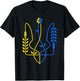 Ukrainian Flag Ukraine Gold Trident Symbol , Black, S T-Shirt - T-Shirt | Black