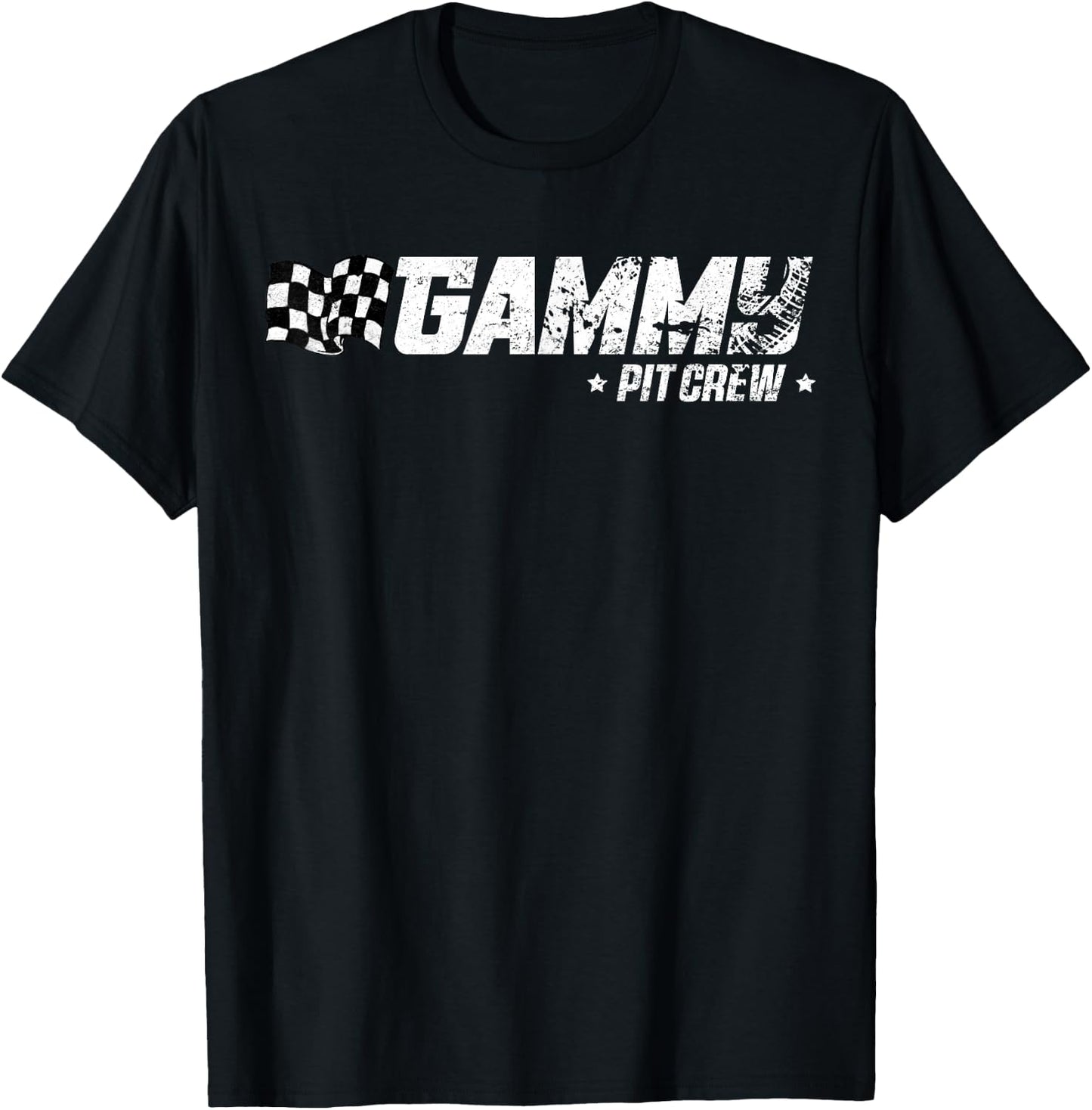 Gammy Pit Crew Race Car Birthday Family Racing T-Shirt - T-Shirt | Black