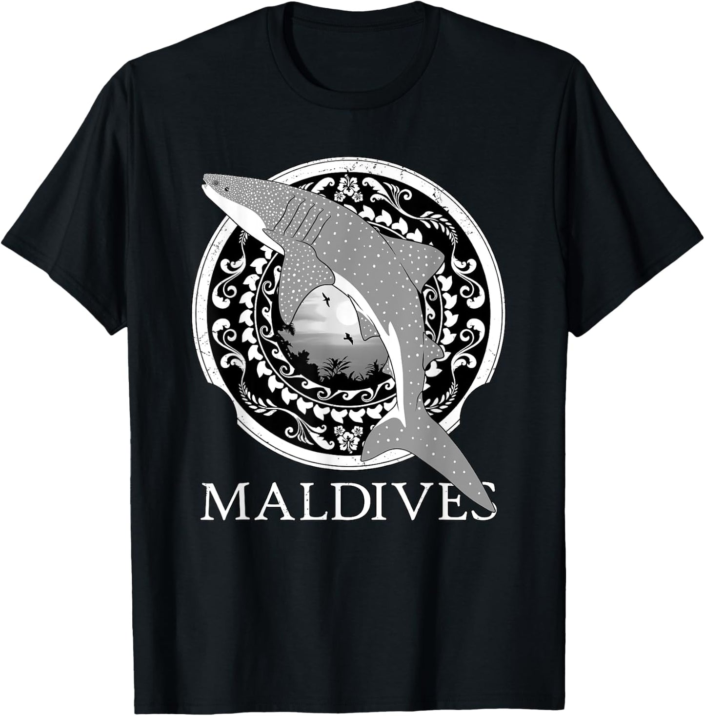 Walhai Republik der Malediven T-Shirt - T-Shirt | Black