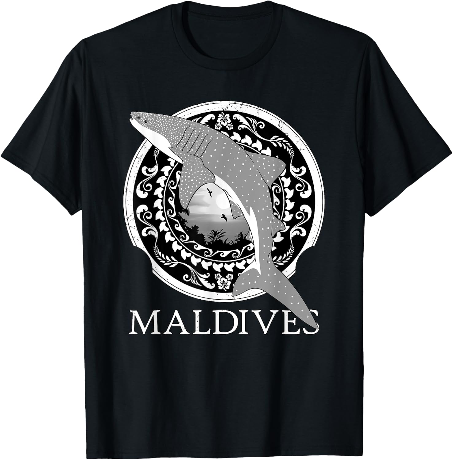 Walhai Republik der Malediven T-Shirt - T-Shirt | Black