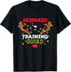 Christmas Running Reindeer Training Squad Funny Runner Team T-Shirt - T-Shirt | Black