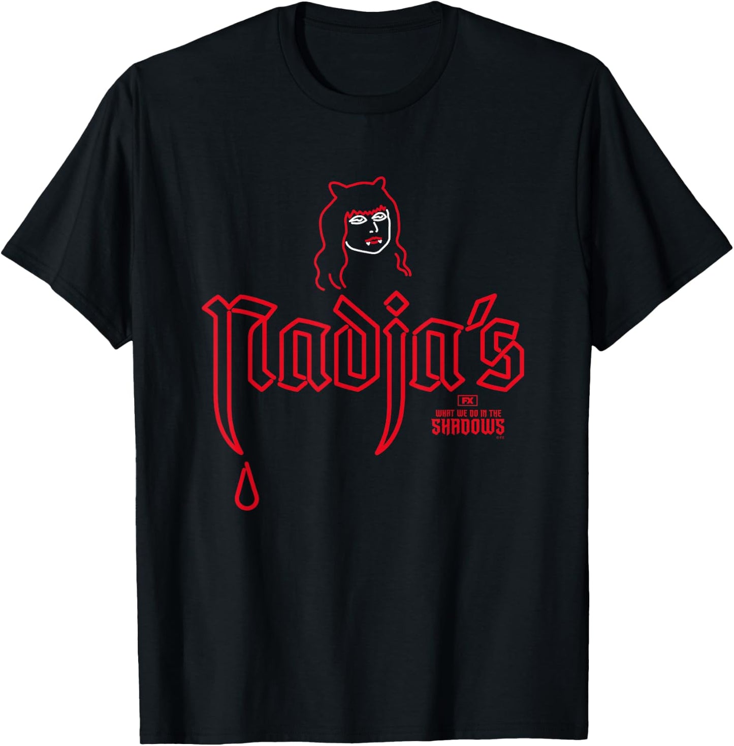 What We Do In The Shadows Iconic Nadja's Nightclub Big Logo , Black, S T-Shirt - T-Shirt | Black