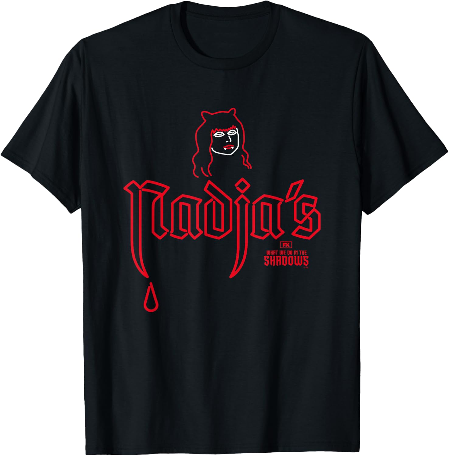 What We Do In The Shadows Iconic Nadja's Nightclub Big Logo , Black, S T-Shirt - T-Shirt | Black