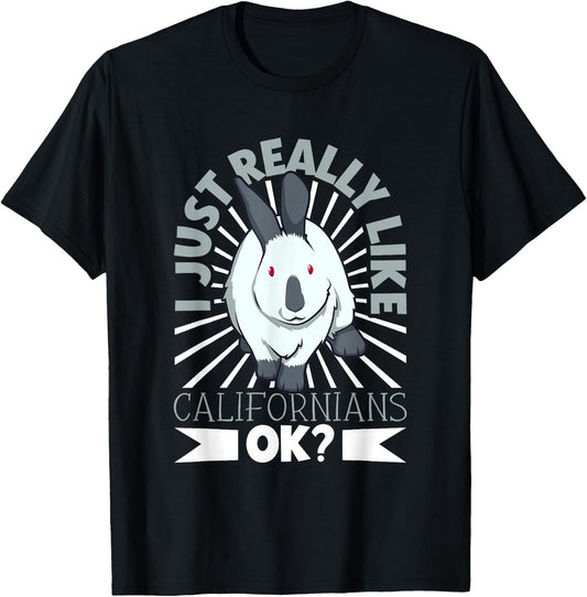 Rabbit Motif - California Rabbit T-Shirt - T-Shirt | Black