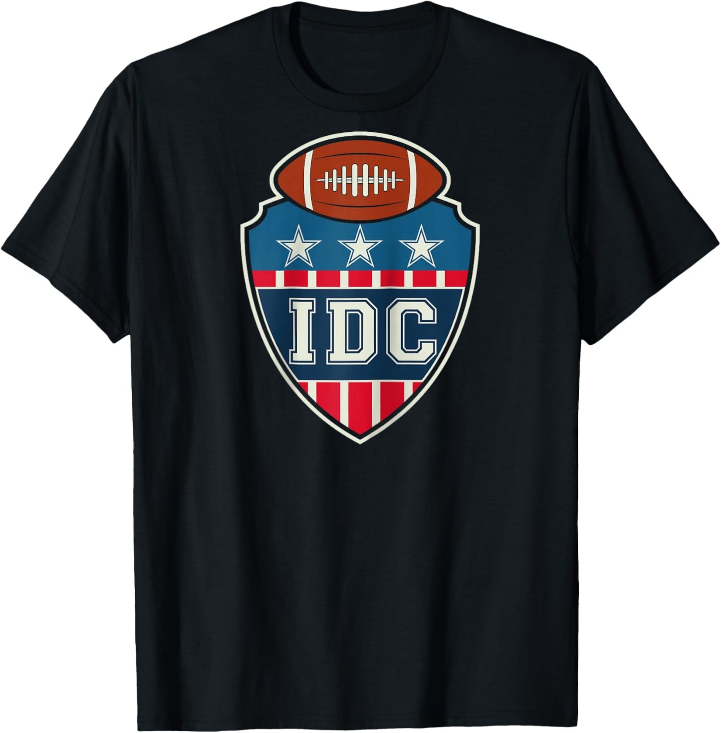 IDC American Football Lover Retro Raglan Baseball T-Shirt - T-Shirt | Black