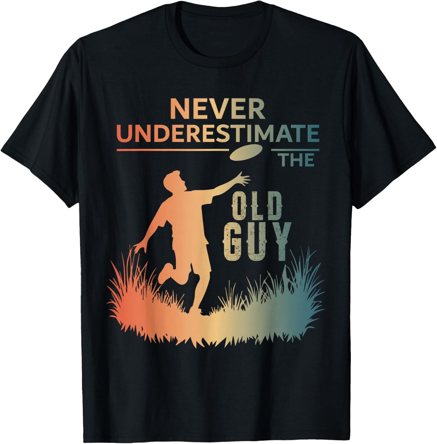 Disc Golf Art Grandpa Disc Golfer Disc Golf Player T-Shirt - T-Shirt | Black