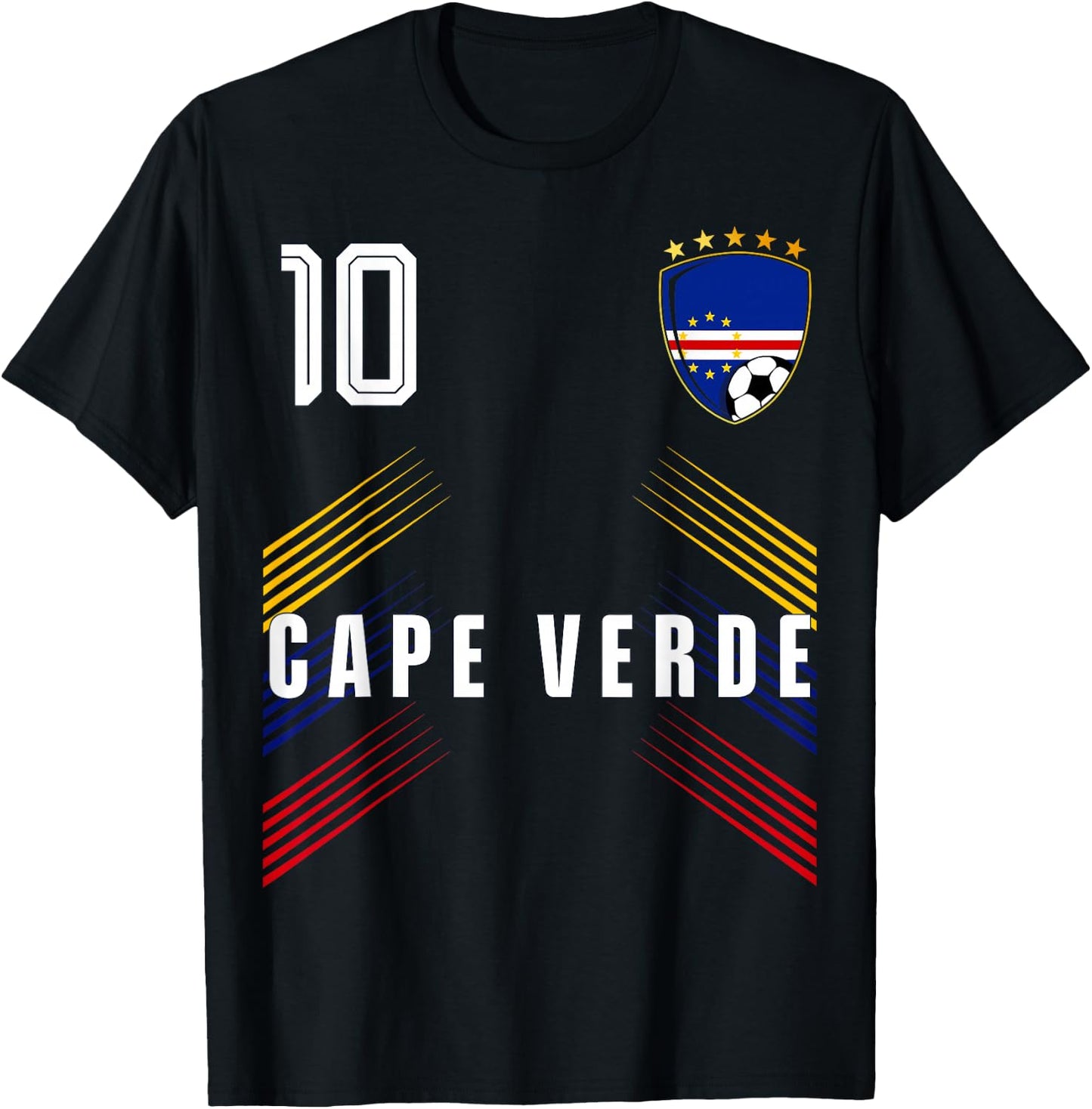 Cape Verde Flag Cape Verdean Pride Lovers T-Shirt - T-Shirt | Black