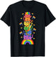 Lustige LGBT Katze Regenbogen Lesben Gay Pride Frauen Männer T-Shirt - T-Shirt | Black
