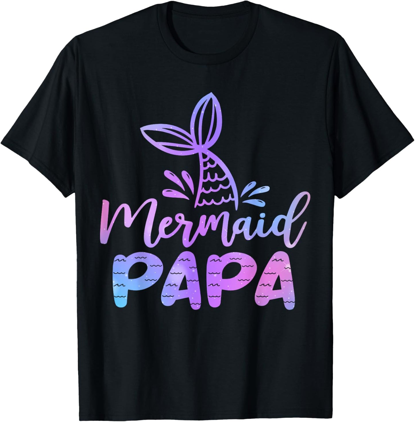 Meerjungfrau PAPA Meerjungfrau Geburtstag Party Mottoparty Familie T-Shirt - T-Shirt | Black