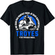 TROYES FOOT SUPPORTER - FOOTBALL - TROYES HUMOUR , Black, S T-Shirt - T-Shirt | Black