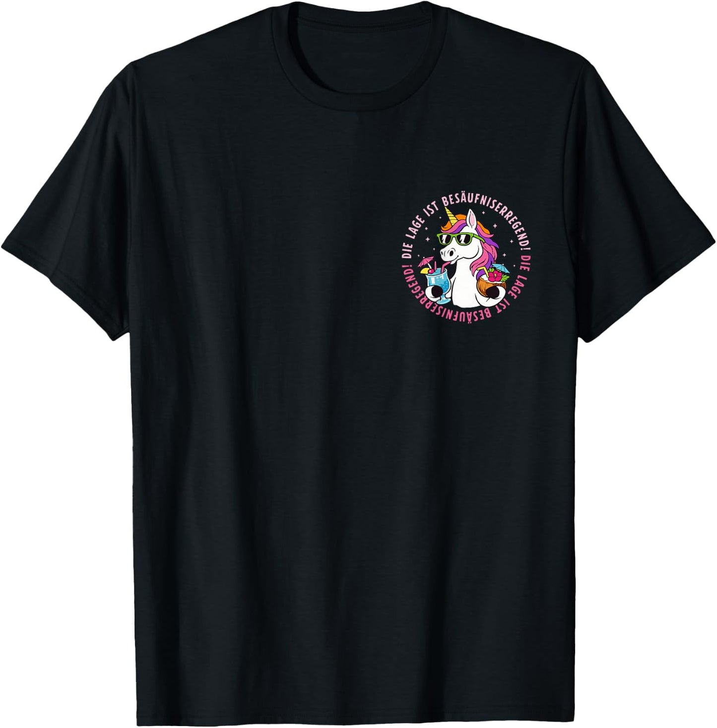 Witzig - Die Lage Ist Besäufniserregend, klein T-Shirt - T-Shirt | Black