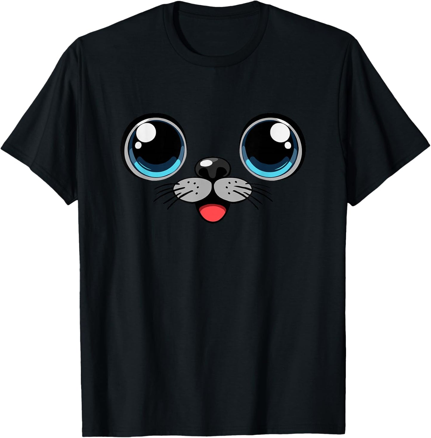 Seal Face Costume Cute Seal Kids Easy DIY Halloween Costume T-Shirt - T-Shirt | Black