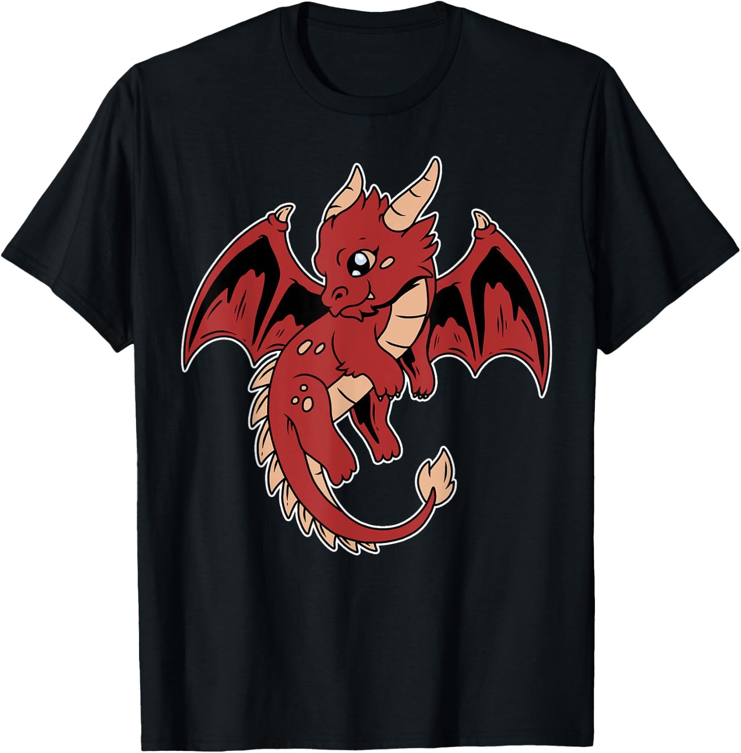 Mythical Cute Kawaii Dragon Baby Fantasy T-Shirt - T-Shirt | Black