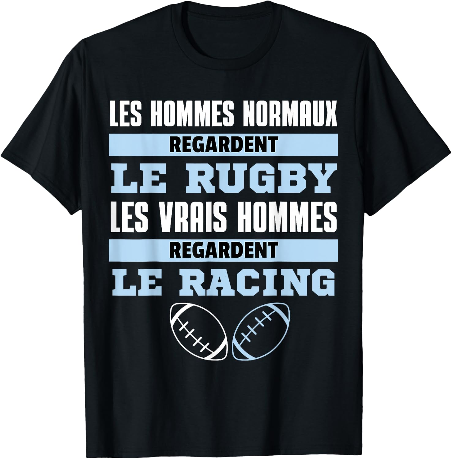 Supporter Rugby Racing Gift Humour , Black, S T-Shirt - T-Shirt | Black