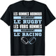 Supporter Rugby Racing Gift Humour , Black, S T-Shirt - T-Shirt | Black