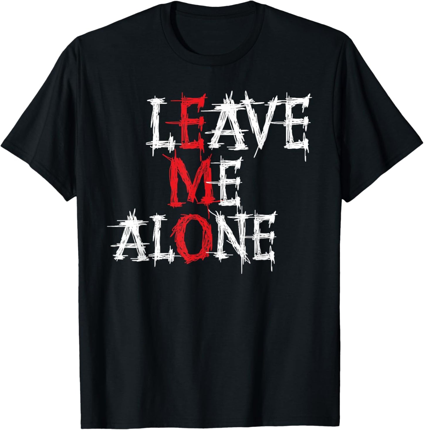 Emo Leave Me Alone Punk Gothic Goth T-Shirt - T-Shirt | Black