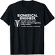 Biomedical Engineer Definition Funny Engineering Gift T-Shirt - T-Shirt | Black
