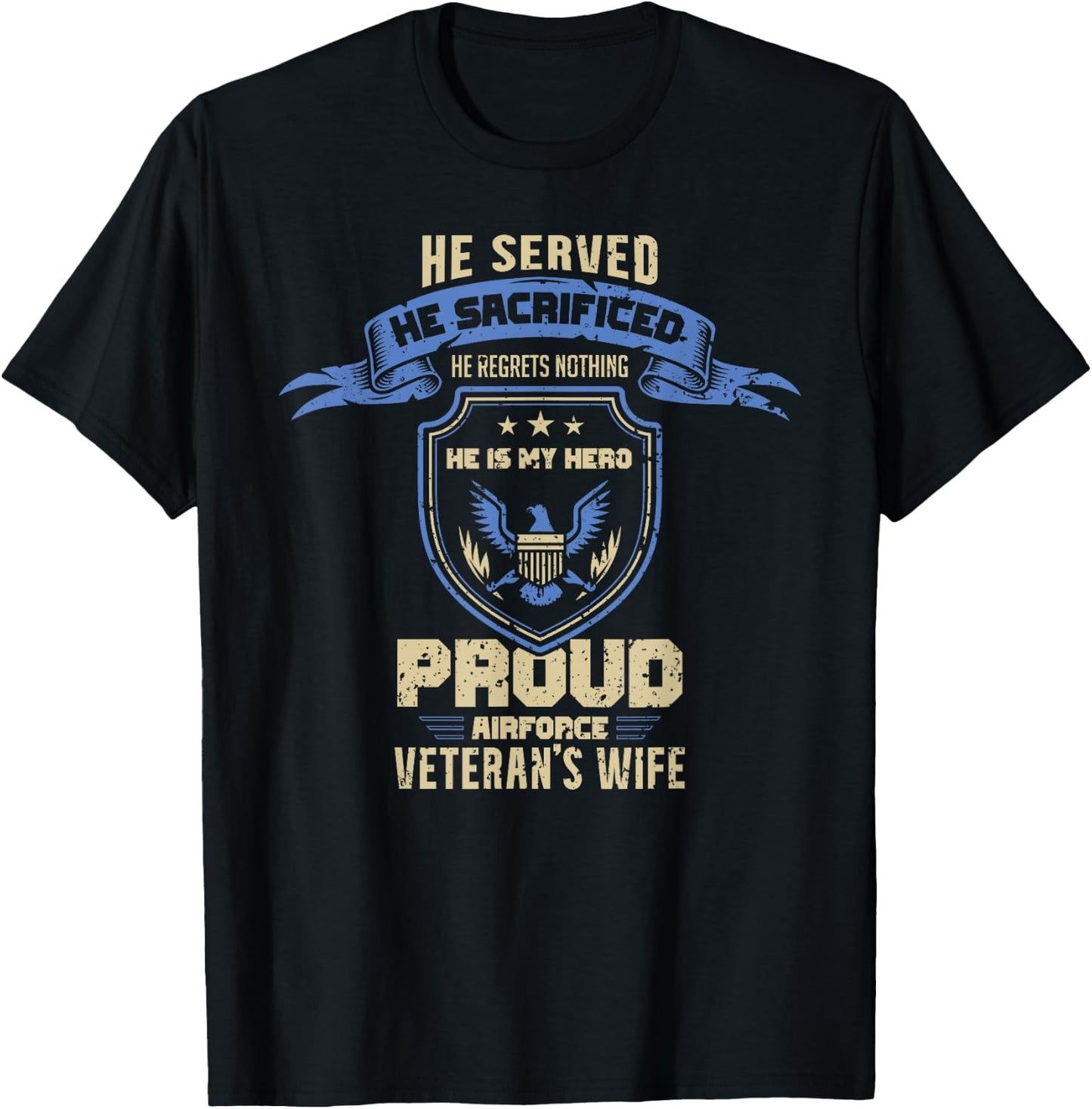 Air Force Veteran's Wife T-Shirt - T-Shirt | Black
