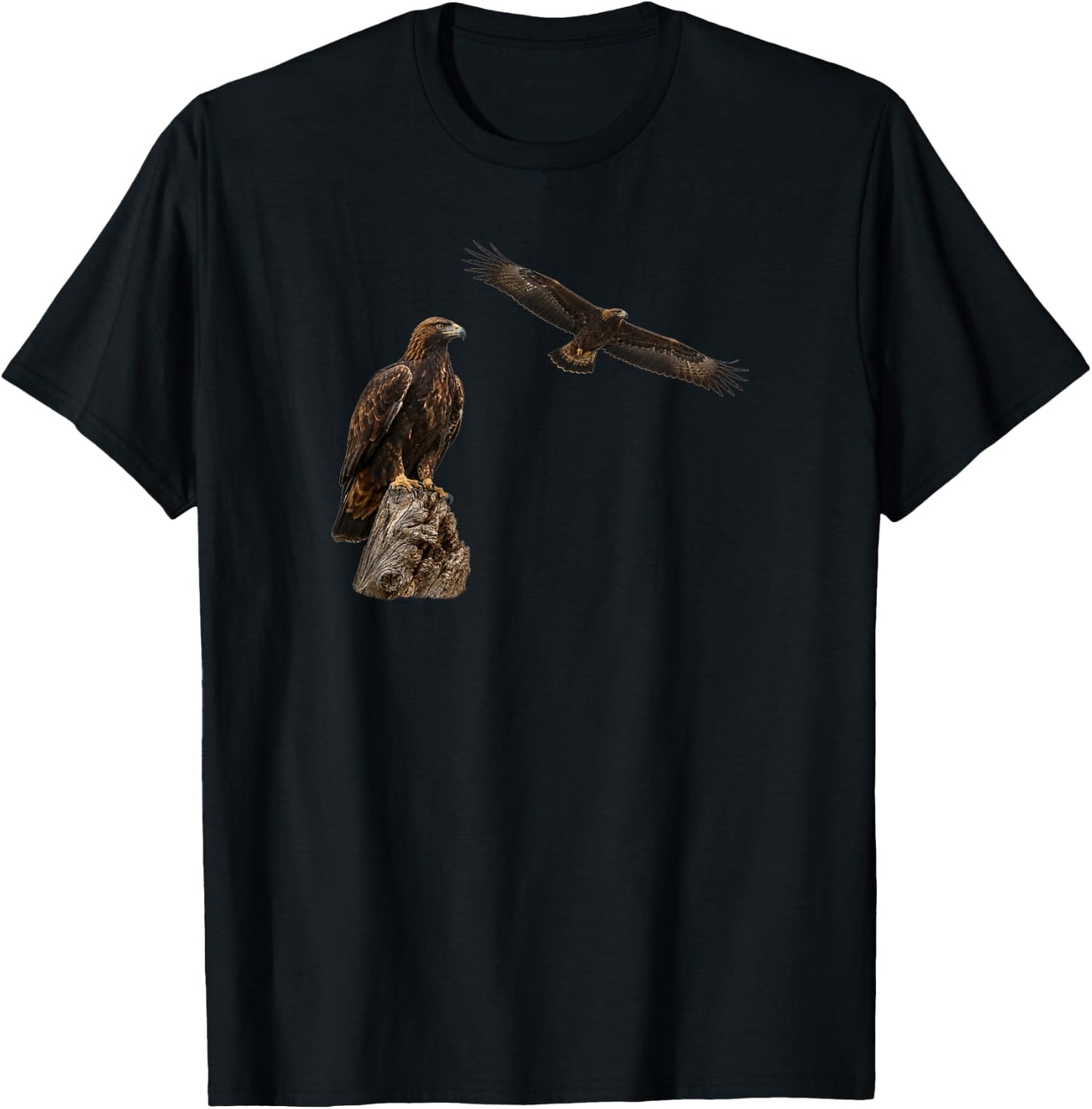 Bird Series. Golden Eagle. T-Shirt - T-Shirt | Black