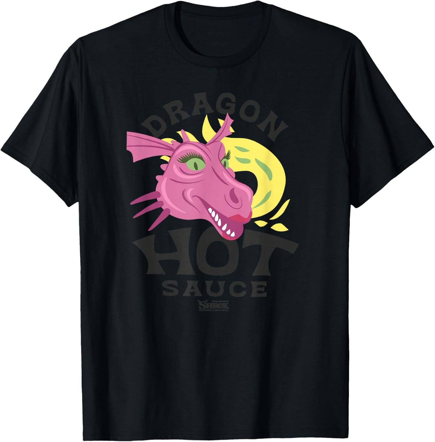 Shrek Dragon Hot Sauce T-Shirt - T-Shirt | Black