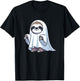 Cute Halloween Sloth Ghost Cartoon Spooky Sloth Costume T-Shirt - T-Shirt | Black