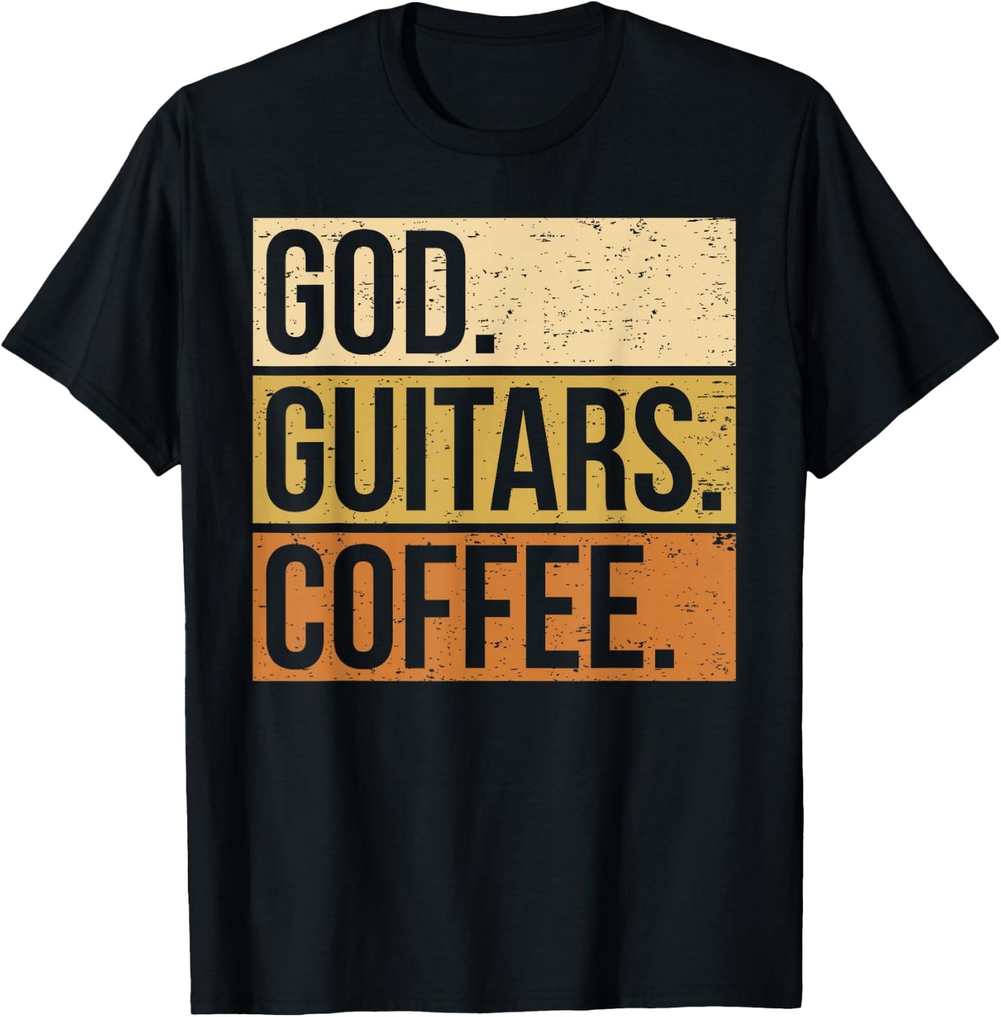 Guitar Player Guitarist I God Guitar Coffee T-Shirt - T-Shirt | Black