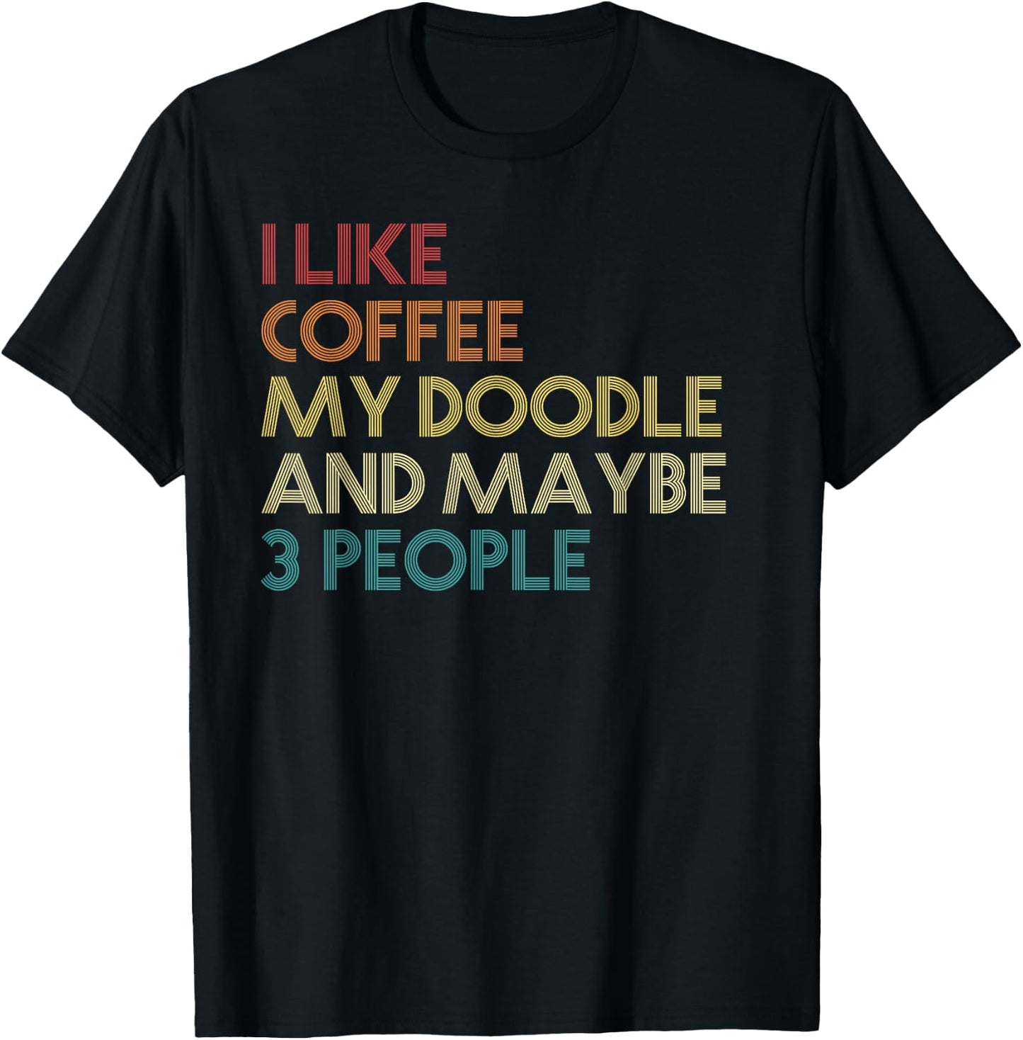 Goldendoodle Dog Owner Coffee Lovers Vintage Retro T-Shirt - T-Shirt | Black