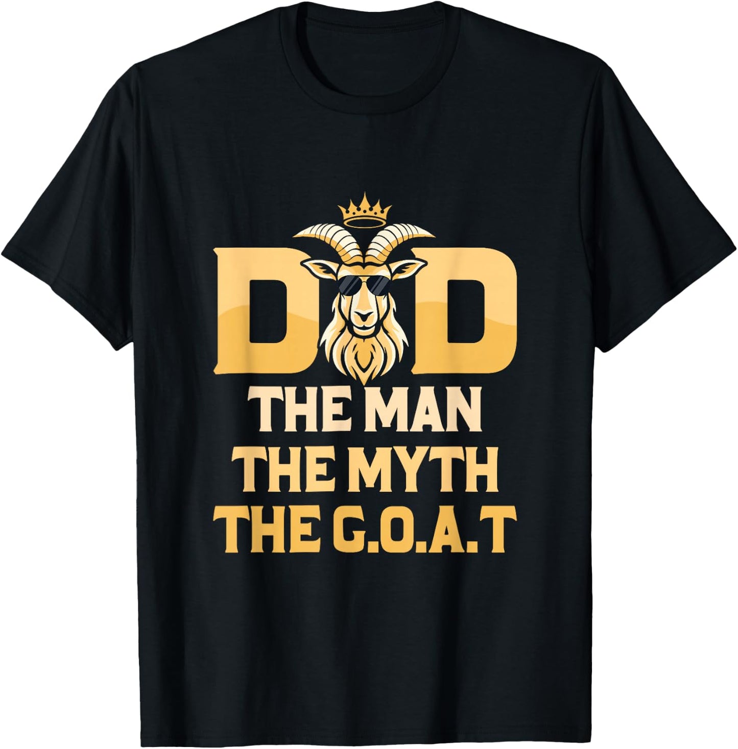 Dad Father Husband Goat Lover Farmer Goat Owner Men Goats T-Shirt - T-Shirt | Black