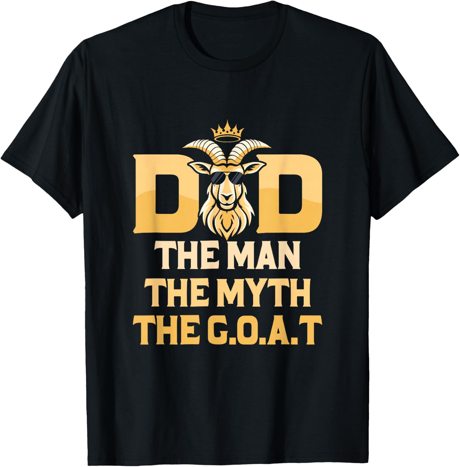 Dad Father Husband Goat Lover Farmer Goat Owner Men Goats T-Shirt - T-Shirt | Black
