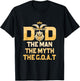 Dad Father Husband Goat Lover Farmer Goat Owner Men Goats T-Shirt - T-Shirt | Black