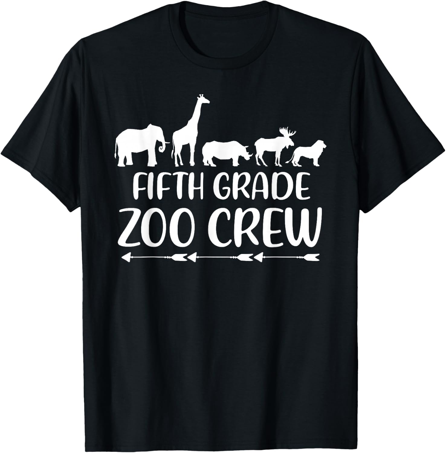 Fifth Grade Zoo Crew Funny 5th Grade Field Day Trip 2026 T-Shirt - T-Shirt | Black