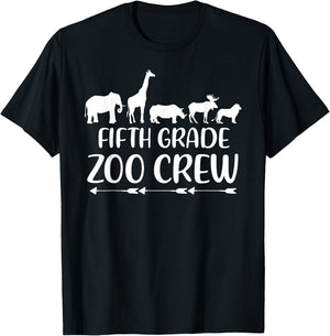 Fifth Grade Zoo Crew Funny 5th Grade Field Day Trip 2026 T-Shirt - T-Shirt | Black