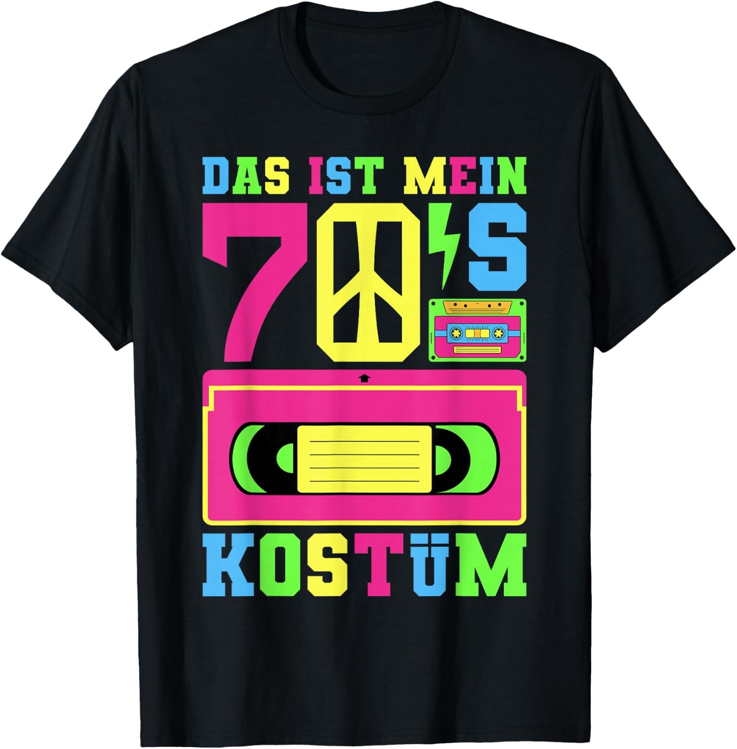 70s Costume 70s Outfit 70s Theme Party 70s , black T-Shirt - T-Shirt | Black