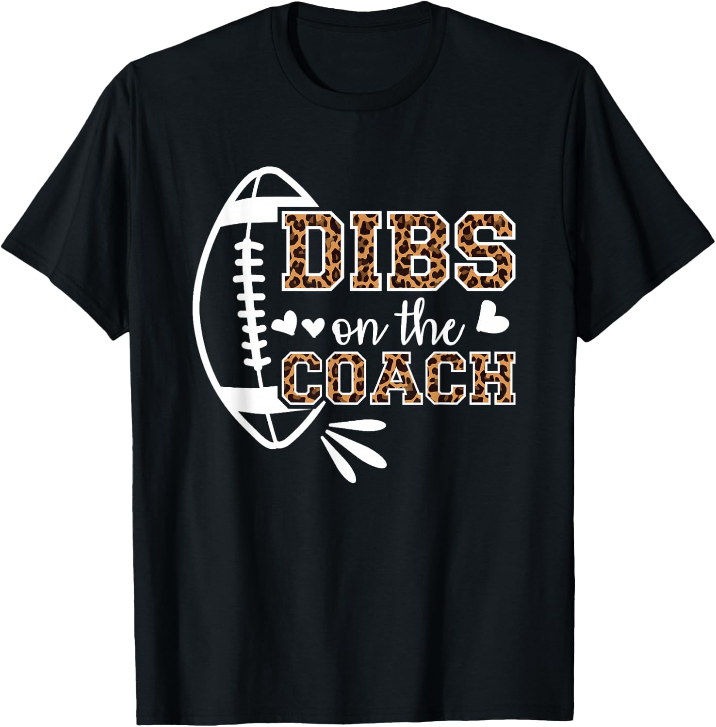 Football Coach Girlfriend Dibs On The Coach T-Shirt - T-Shirt | Black
