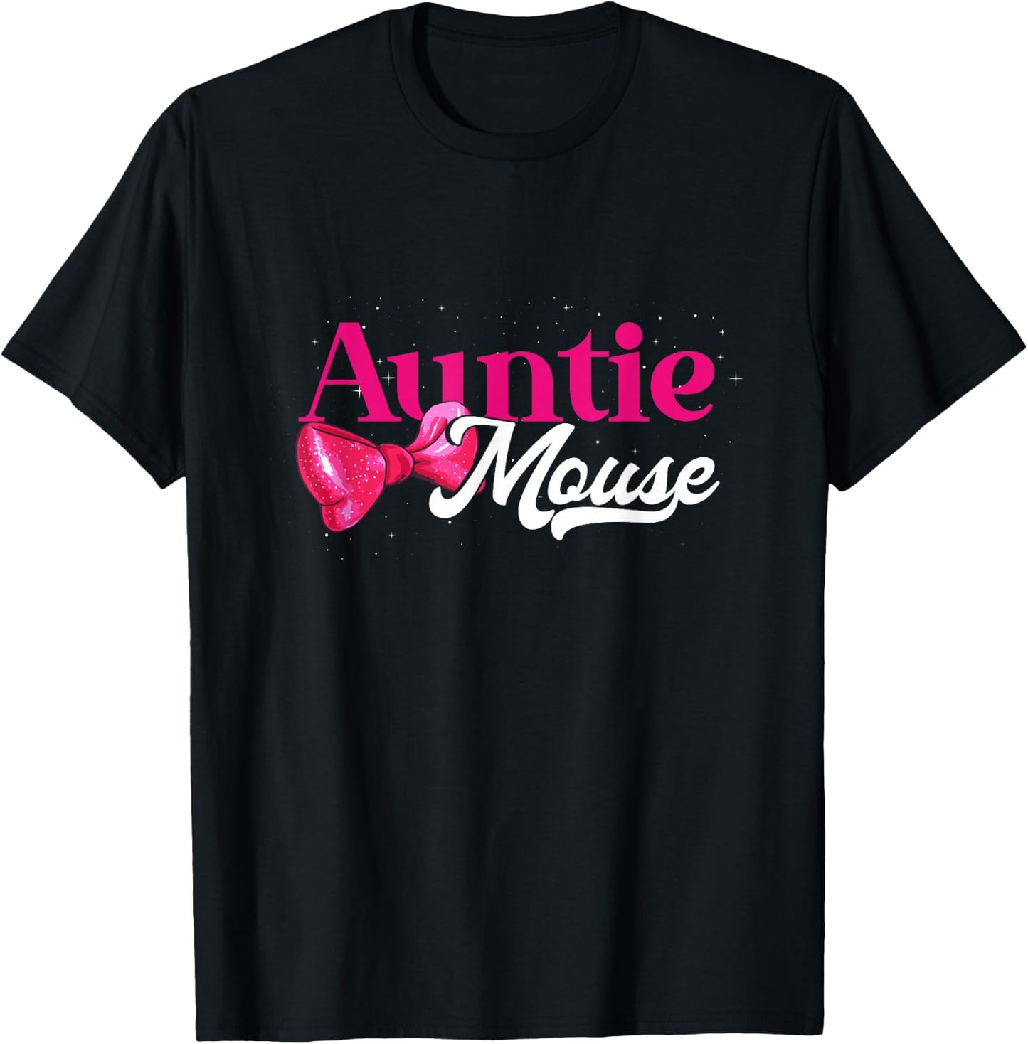 Auntie Mouse Funny Aunt Niece Nephew T-Shirt - T-Shirt | Black
