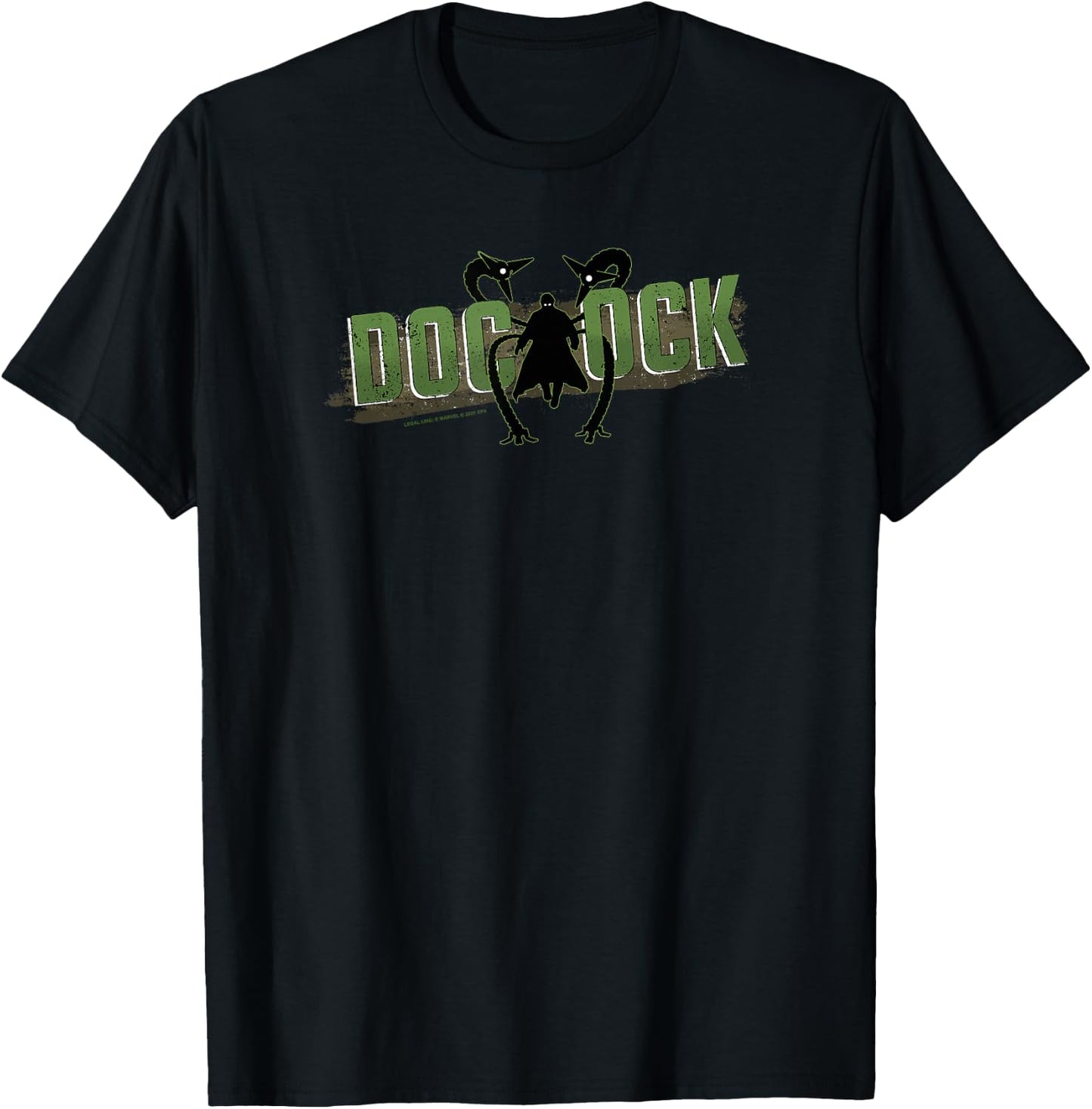Marvel Spider-Man No Way Home Doc Ock Silhouette Logo T-Shirt - T-Shirt | Black