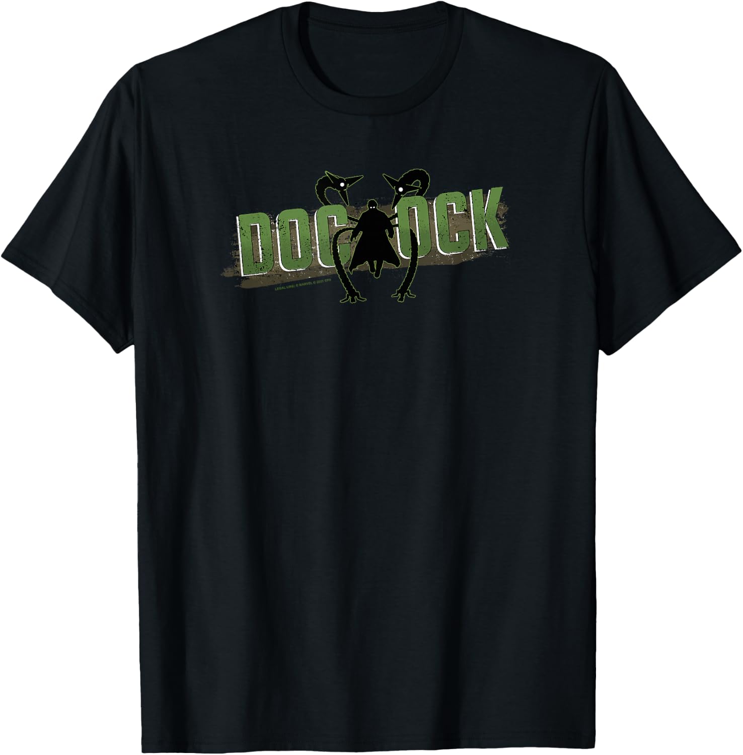 Marvel Spider-Man No Way Home Doc Ock Silhouette Logo T-Shirt - T-Shirt | Black